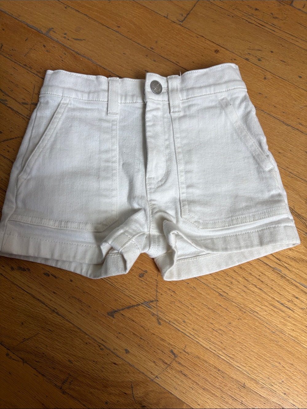 Crewcuts White High-Rise Denim Shorts- size 5